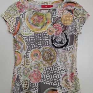 Vibrant Multicolor Abstract Top